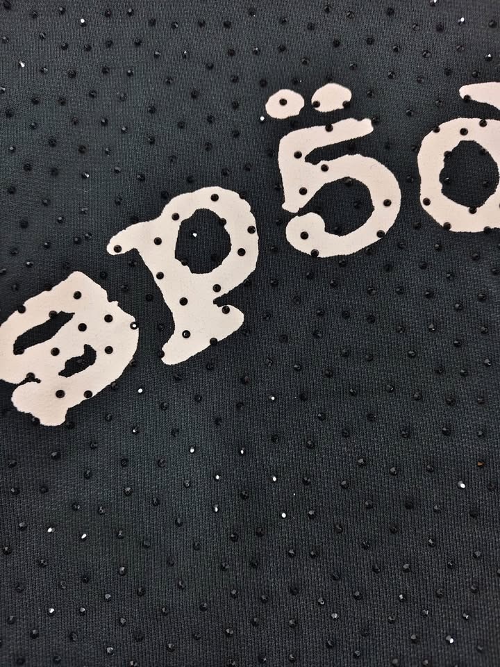 Black Sp5der VVS Rhinestone Hoodie - photo 2