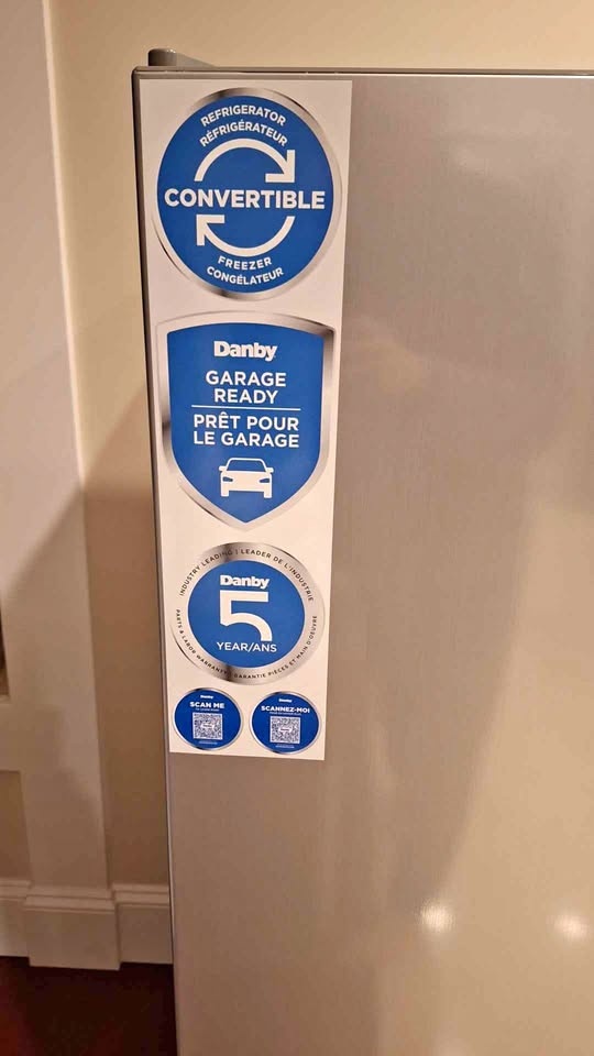 Danby upright convertible freezer fridge