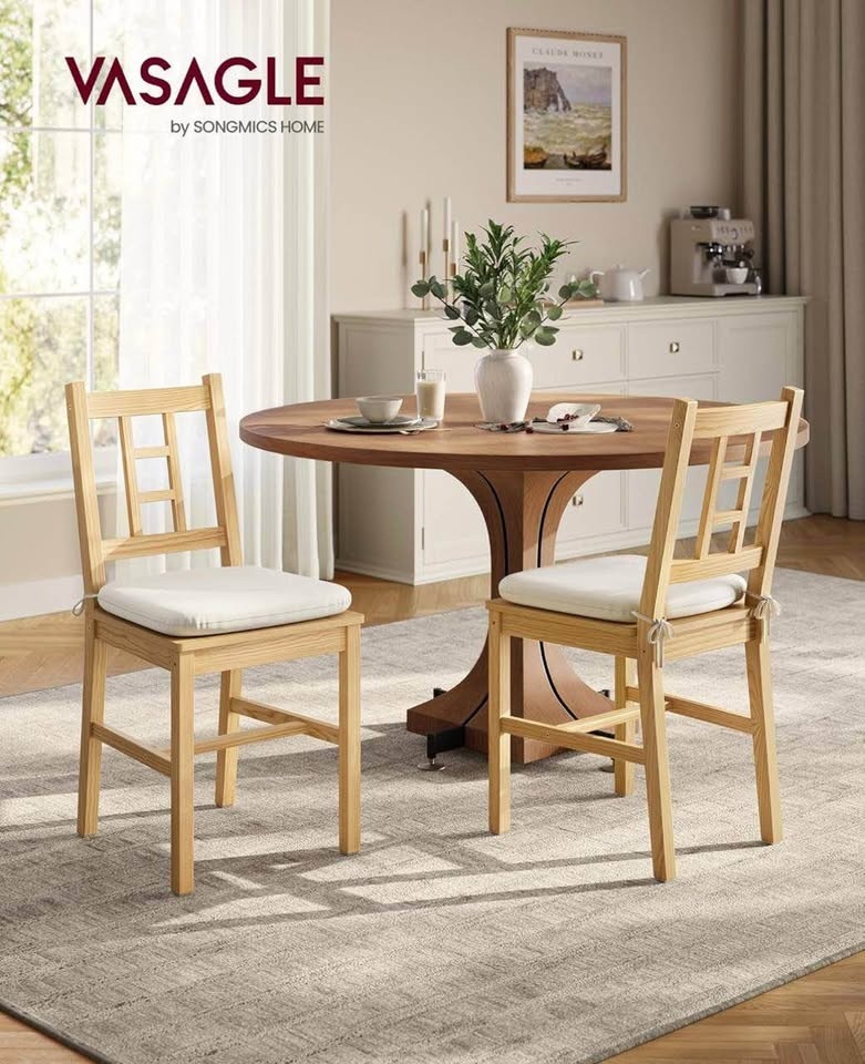 Wooden Dining Chairs – Set of 2 — Brand New - photo 2