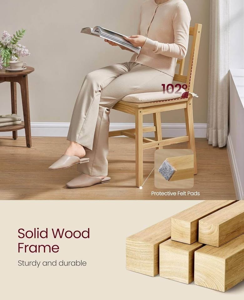Wooden Dining Chairs – Set of 2 — Brand New - photo 5