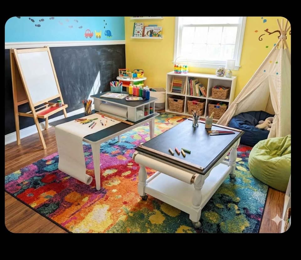 Kids Art Tables – Fully Loaded! Paper Rolls & Chalkboard - photo 2