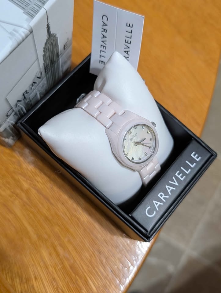 Caravelle New York Pink Ceramic Watch 46L165 - photo 2