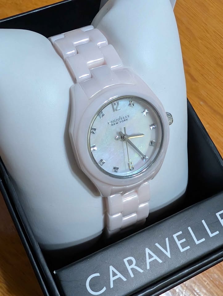 Caravelle New York Pink Ceramic Watch 46L165 - photo 4