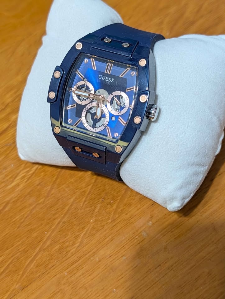 GUESS Phoenix Watch - Blue & Rose Gold - New Battery - photo 2