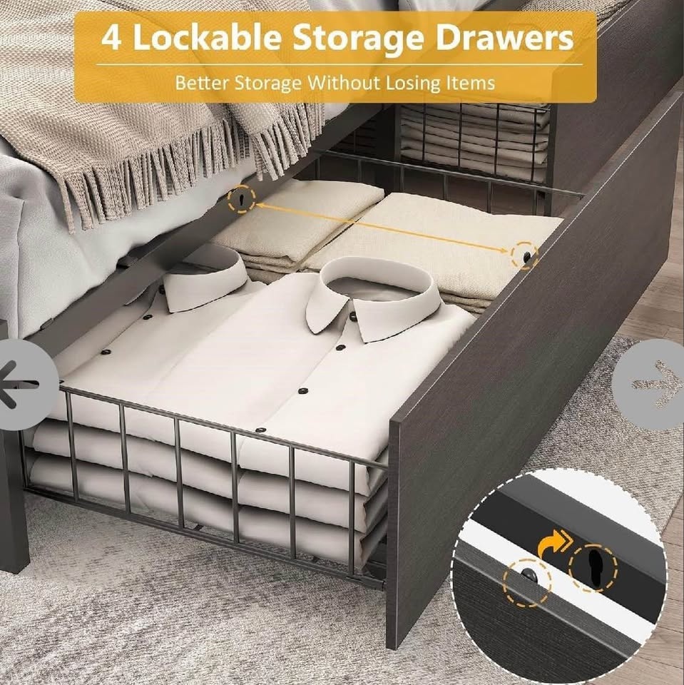 Lifezone queen LED bed frame - photo 5