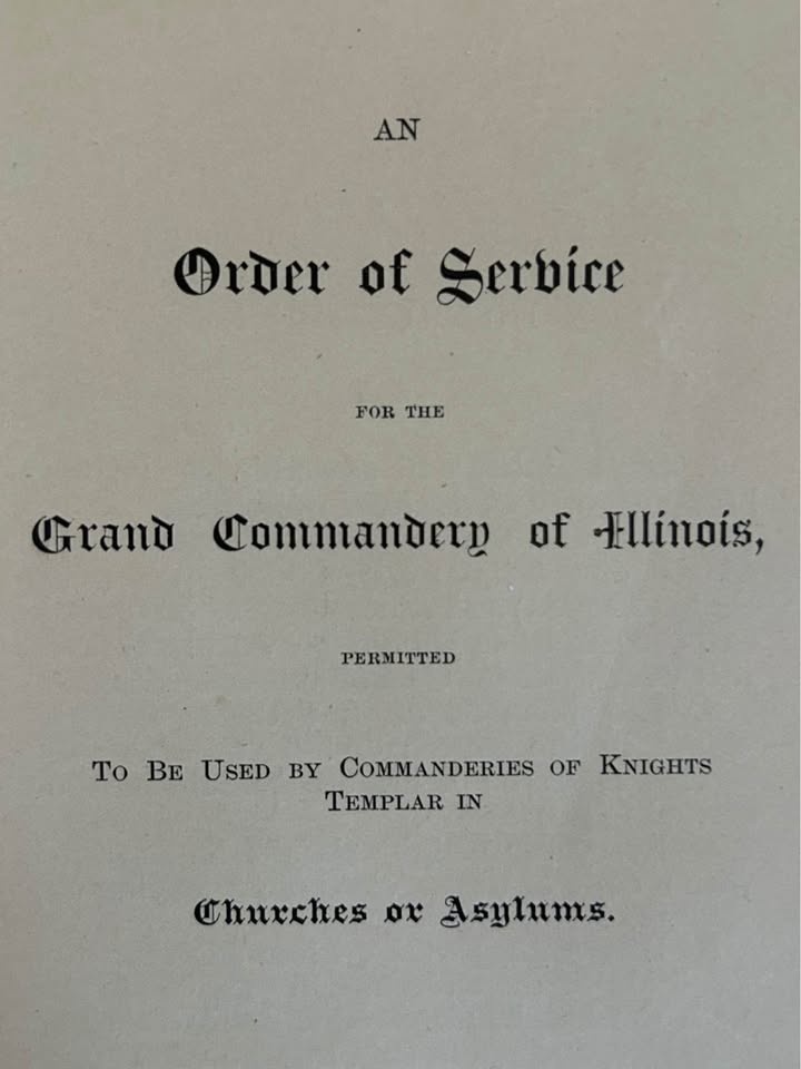 1893 Knights Templar Order of Service Booklet - photo 3