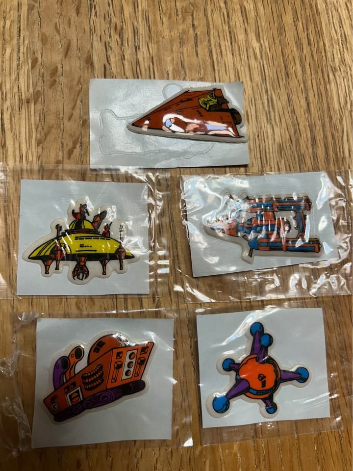 12 vintage puffy soft stickers 1977 - photo 4