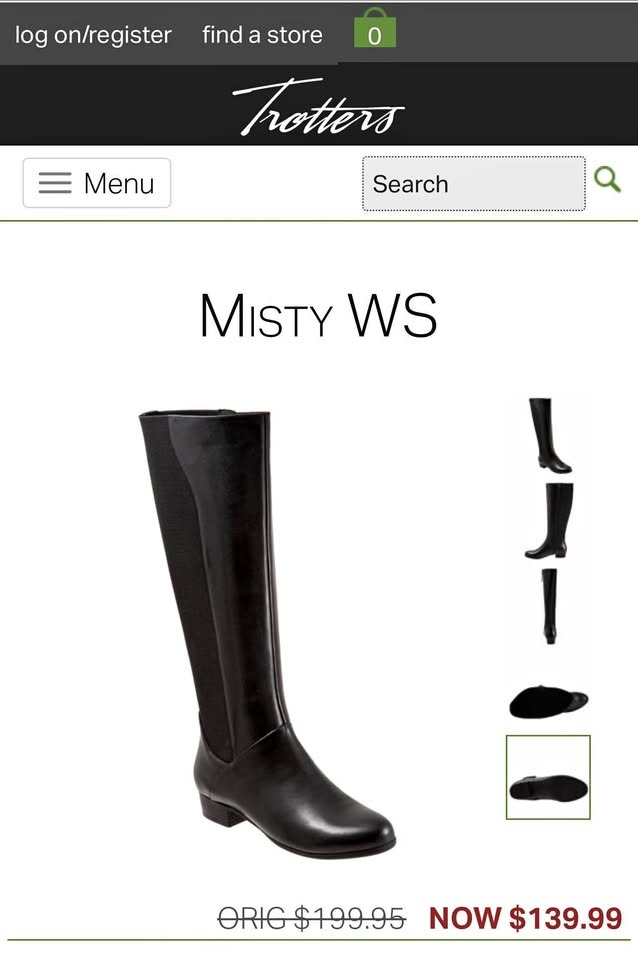 NEW IN BOX Trotters Misty women’s tall boots black SIZE 8M