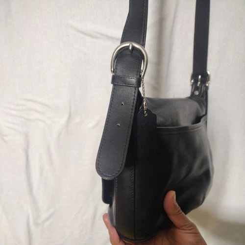 Coach Fletcher 4150 Vintage Black Leather Shoulder Bag - photo 4