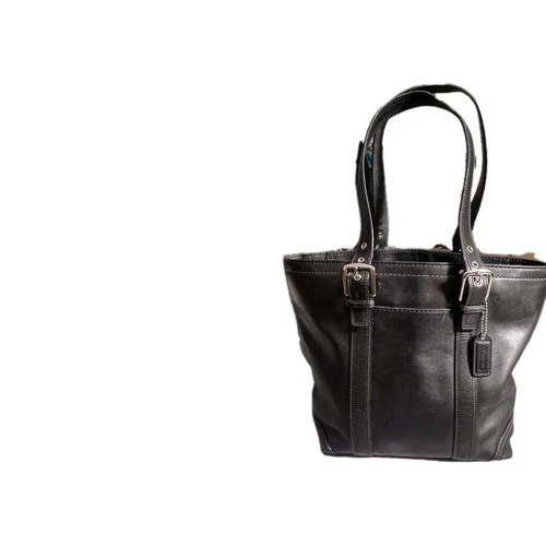 Vintage Coach Hampton Black Leather Tote