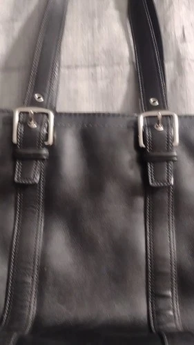 Vintage Coach Hampton Black Leather Tote - photo 2