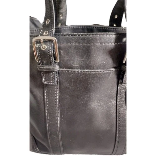 Vintage Coach Hampton Black Leather Tote - photo 3