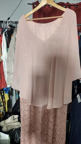 Oleg Cassini Women's Dress Pink 20W - photo 5