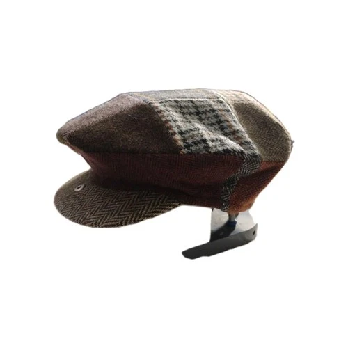 Hannah Hats Patchwork Wool Newsboy Cap Ireland Sz. 2XL
