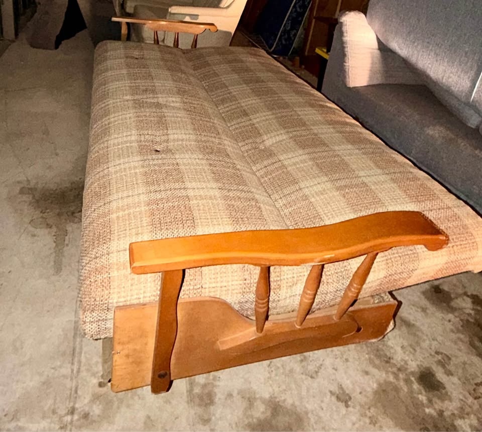 Vintage Wooden Frame Futon - $40 OBO - photo 2