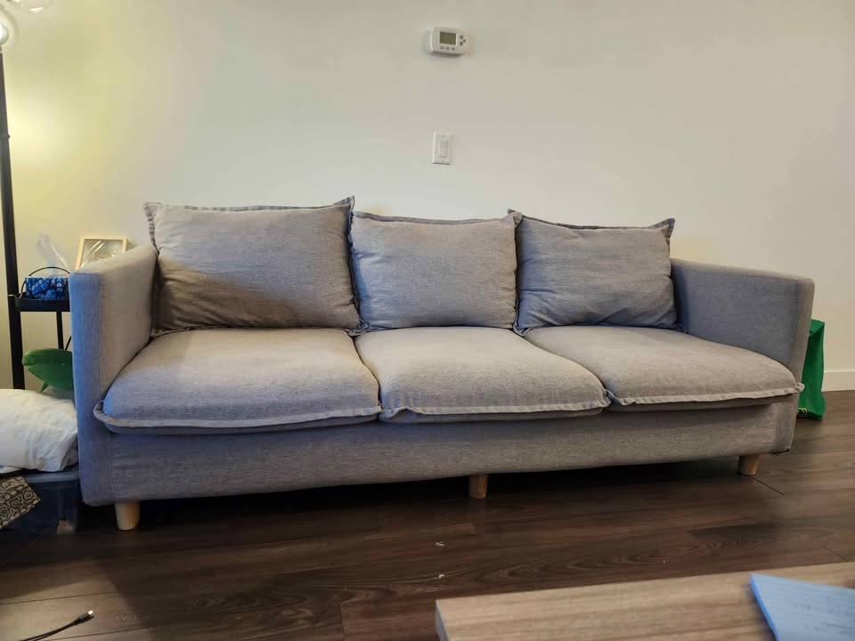 Grey 3 seater sofa - photo 2