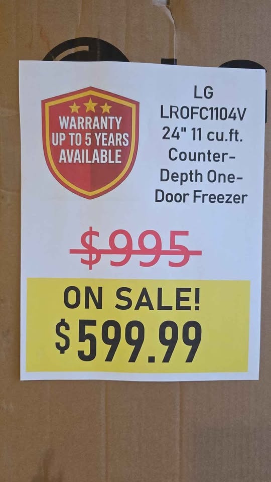 🔥Save Big!🔥 LG Upright Freezer - Brand New! - photo 2