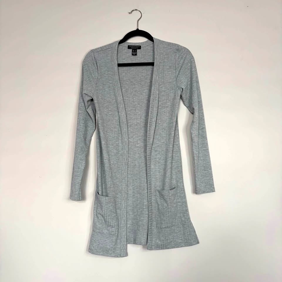 Lightweight long Sleeve Grey Cardigan