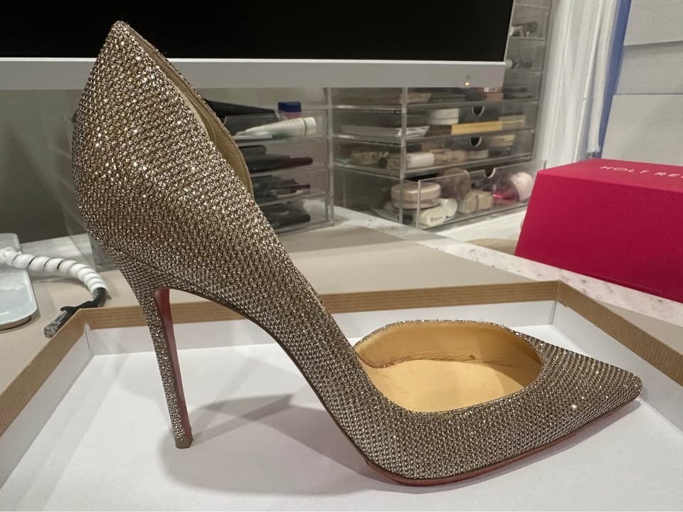 Christian Louboutin Heels Glitter Luminor gold - photo 2