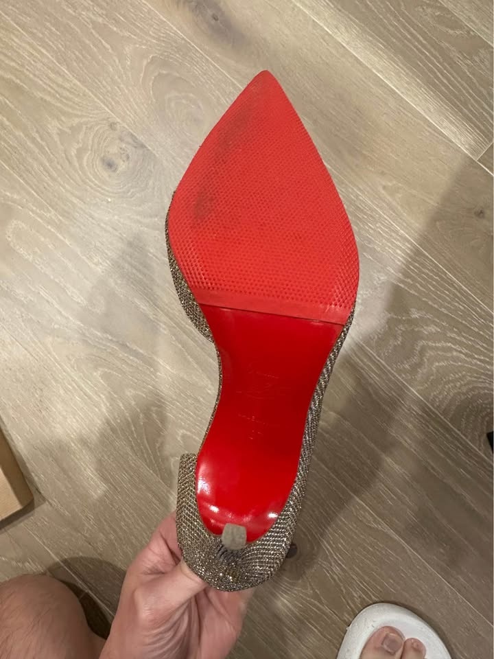 Christian Louboutin Heels Glitter Luminor gold - photo 5