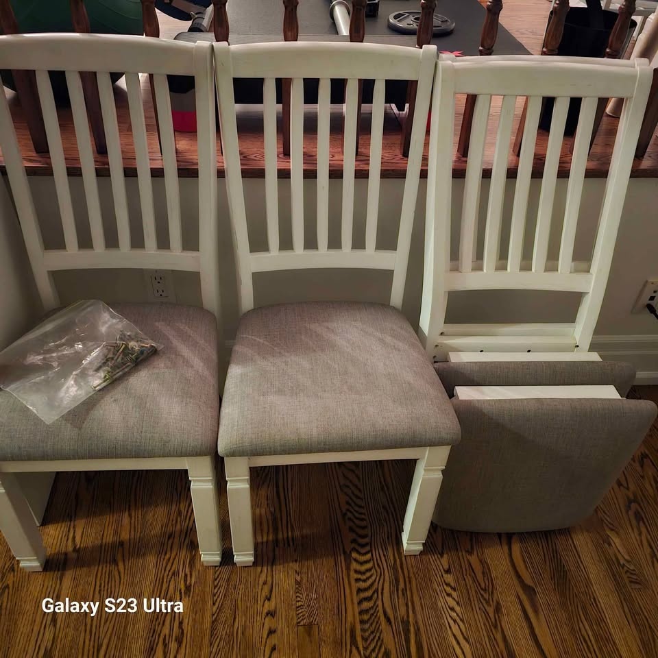 4 dinner chair - sturdy- cushions like new