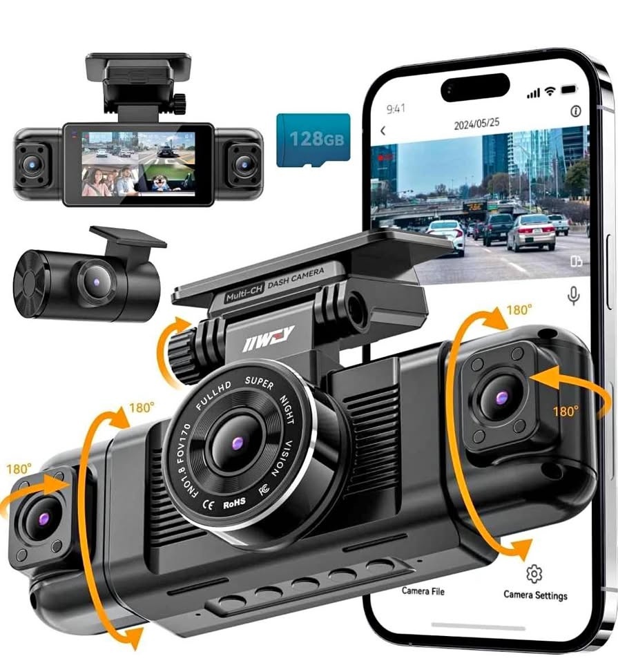 IIWEY N5 4 Channel Dash Cam, 360