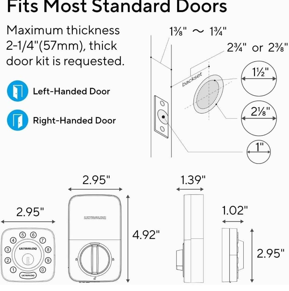 ULTRALOQ U-Bolt WiFi Smart Lock with Door Sensor - photo 2
