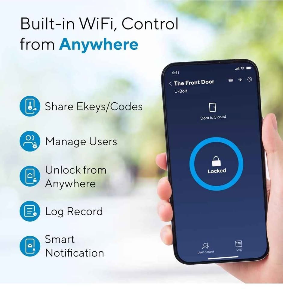 ULTRALOQ U-Bolt WiFi Smart Lock with Door Sensor - photo 3