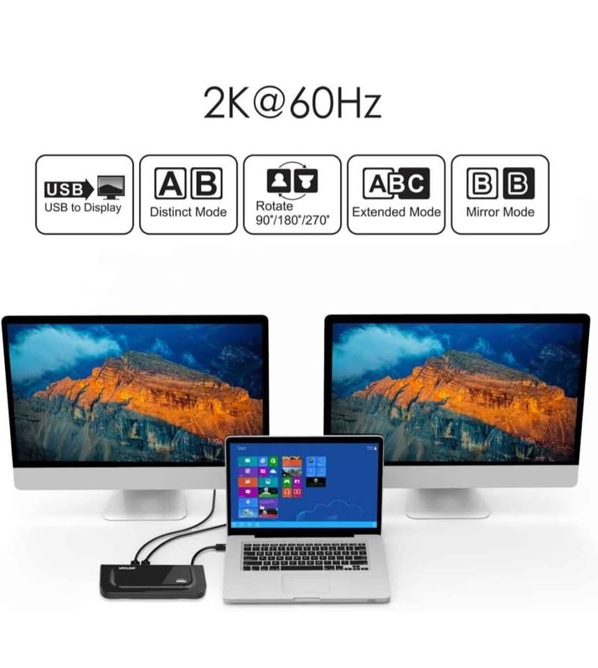 WAVLINK USB 3.0 and USB C Universal Laptop Docking - photo 3