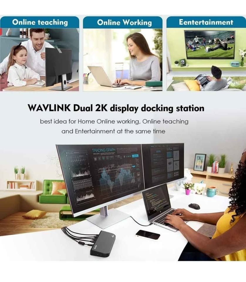 WAVLINK USB 3.0 and USB C Universal Laptop Docking - photo 4