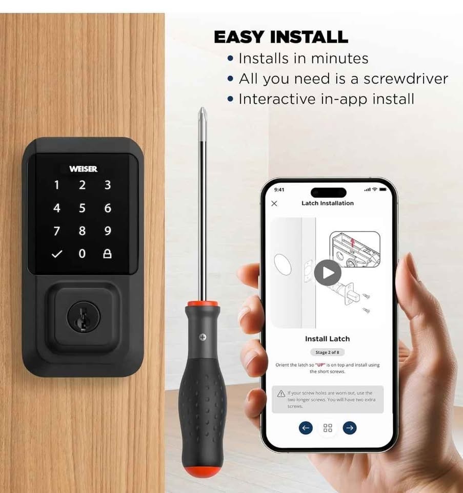Weiser Halo Matte Black WiFi Smart Lock, Keyless Entry - photo 5
