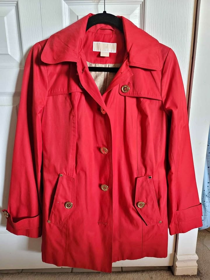 Authentic Michael Kors red windbreaker jacket