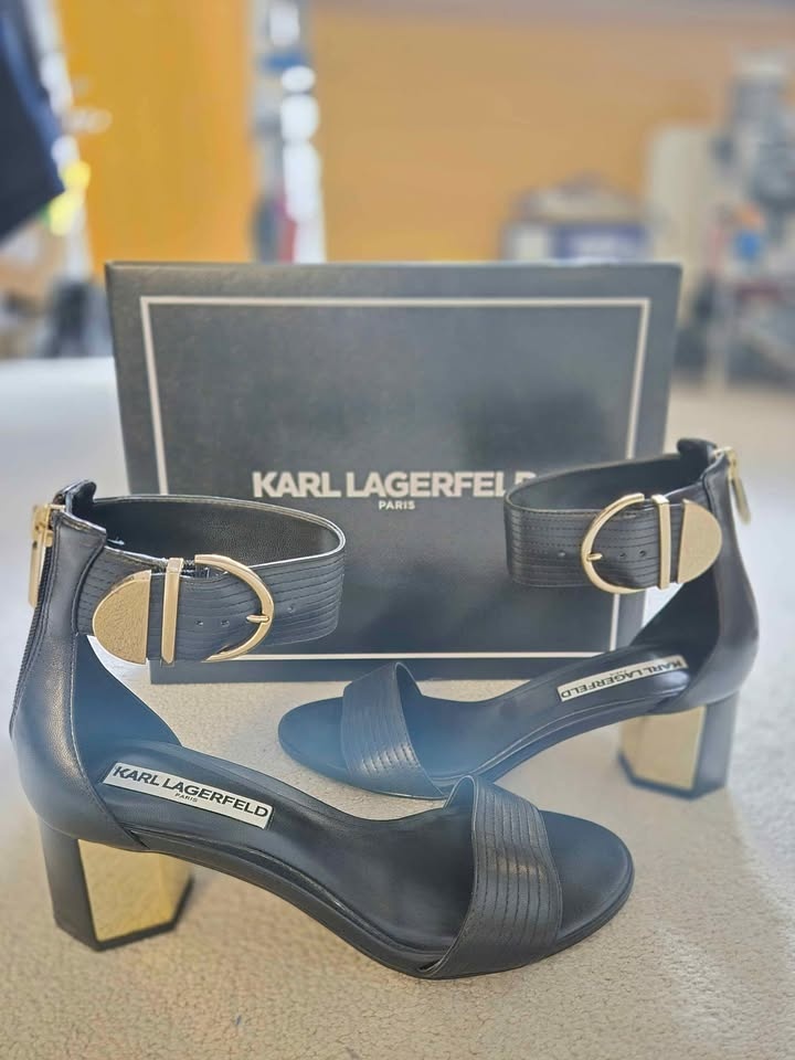 Karl Lagerfeld - high heel sandals in genuine leather (Size: 7)