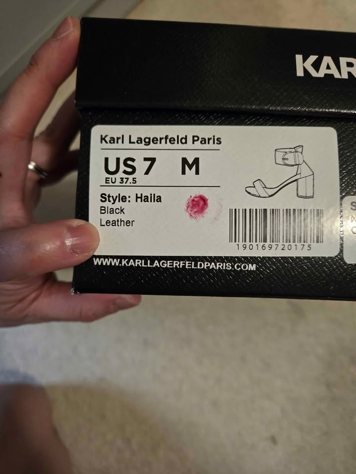 Karl Lagerfeld - high heel sandals in genuine leather (Size: 7) - photo 3