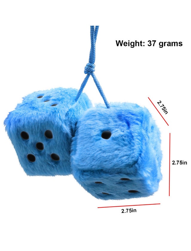 New Blue Fuzzy Dice - photo 3
