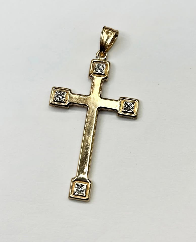 10K Yellow Gold Cross Pendant