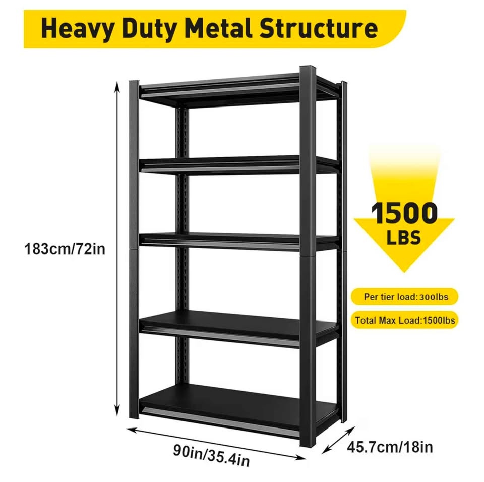 Heavy Duty Shelving unit (5 shelves). Modular- no tools required - photo 2
