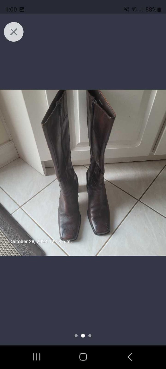Women's ( size 6 1/2 Brown Leather boots - photo 2