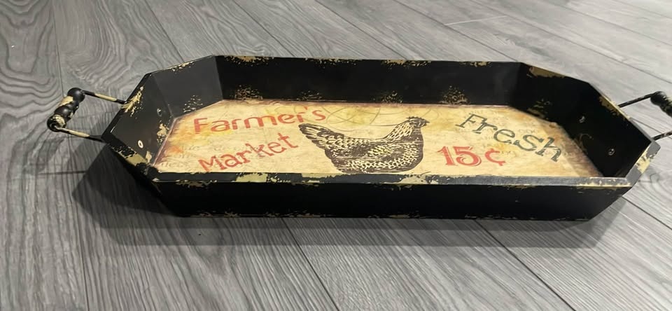 Antique Farmer’s Market tray - photo 2