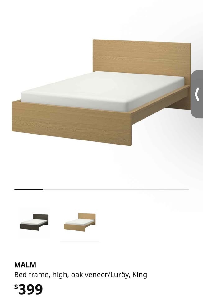 King-size bed frame and mattress - photo 3