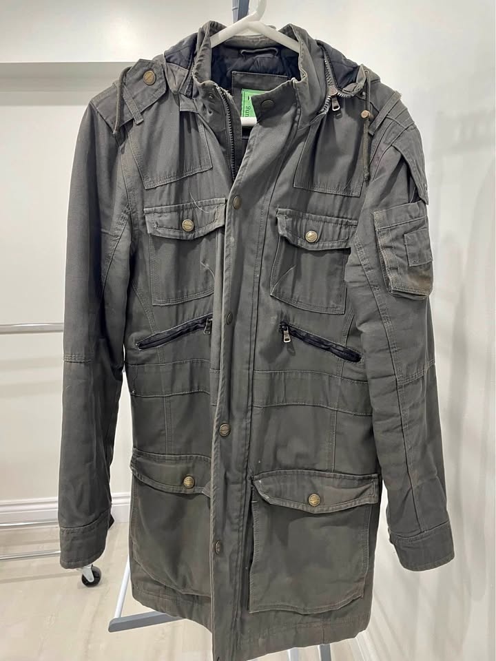 Size M Yonge Defacto Army Green Denim Unisex winter jacket
