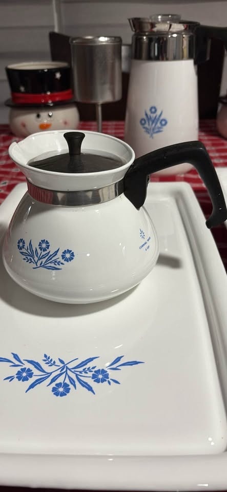 Corningware platters with stands, tea and coffee pots Make - photo 5