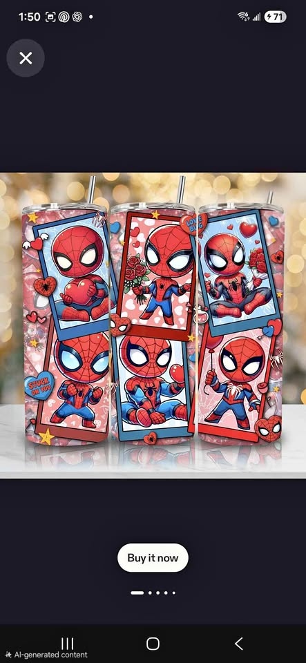 20oz Spider-Man Valentines day tumbler