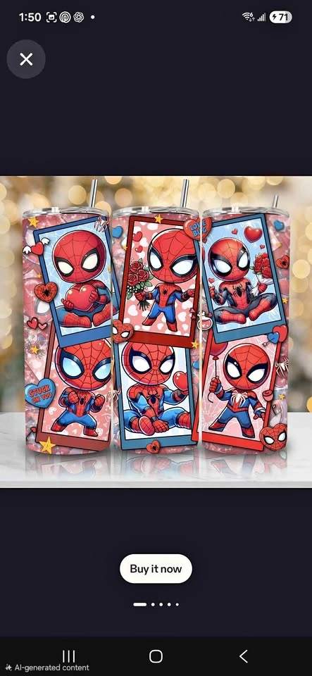 20oz Spider-Man Valentines day tumbler