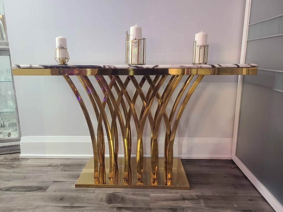 🇨🇦 Modern Console table - Marble top - photo 3