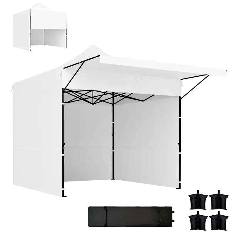 Outsunny 10′ x 10′ Pop Up Canopy Tent with Awning