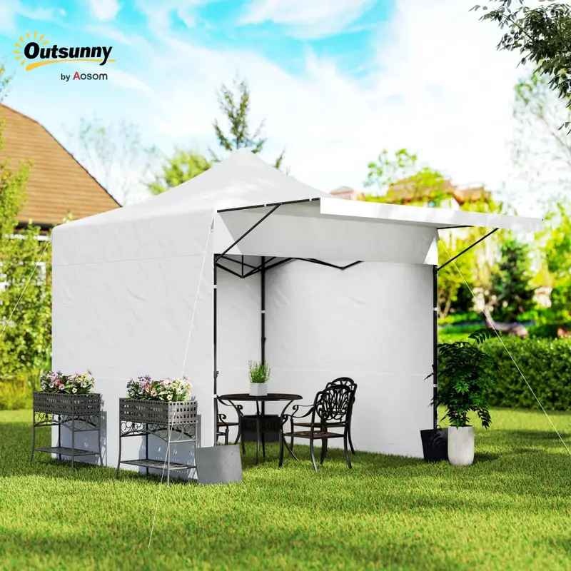 Outsunny 10′ x 10′ Pop Up Canopy Tent with Awning - photo 2