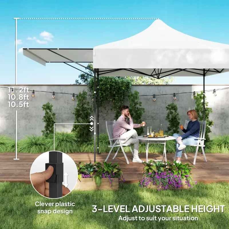 Outsunny 10′ x 10′ Pop Up Canopy Tent with Awning - photo 4