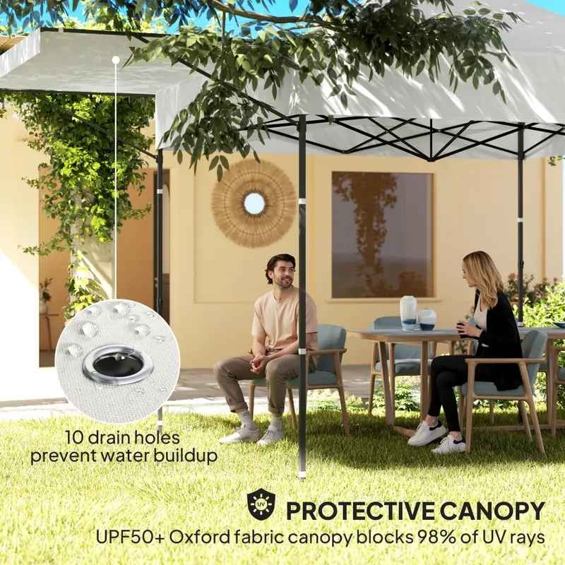 Outsunny 10′ x 10′ Pop Up Canopy Tent with Awning - photo 5