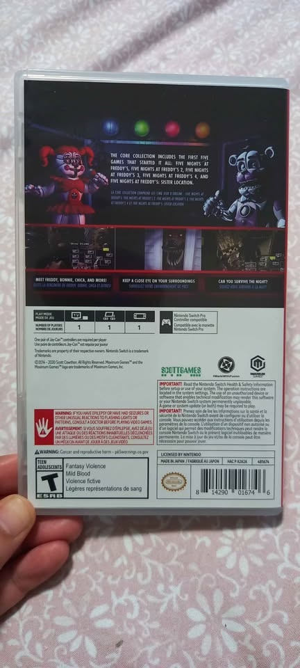 FNAF -Five Nights At Freddy's- nintendo switch game card - Open - photo 2